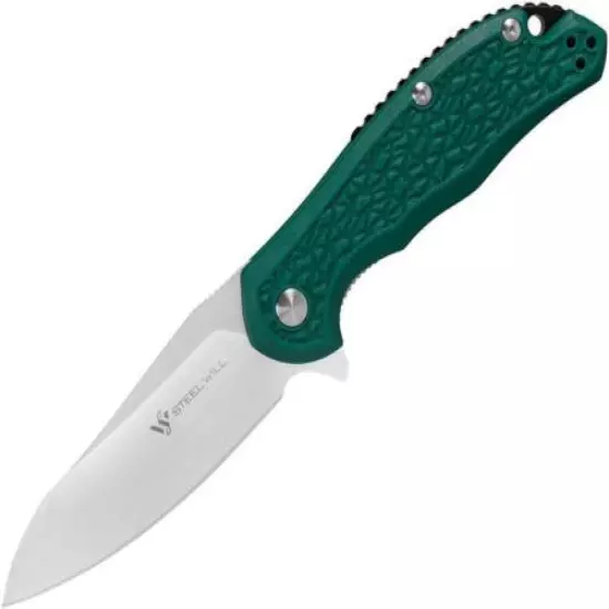 Steel Will Modus F25-12 Knife Green FRN Handle D2 Plain Edge SMGF2512