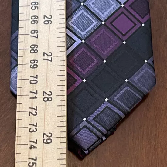 Croft & Barrow Purple Hand Made 100% Polyester Men’s Neck Tie Made In China