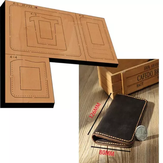 New Japan Steel Blade Wooden Die Wallet Card Case Leather Craft