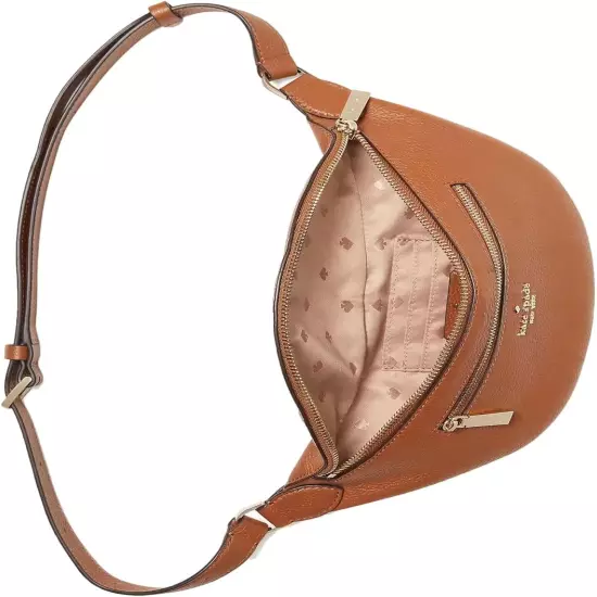 Leila Leather Belt Bag Fanny Pack in Warm Gingerbread