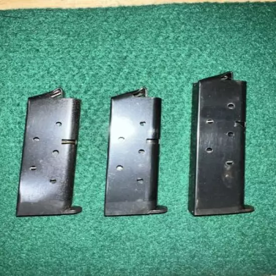 Colt Mustang 380 Magazine Lot (x3), Factory Original, 6rd/6rd/7rd