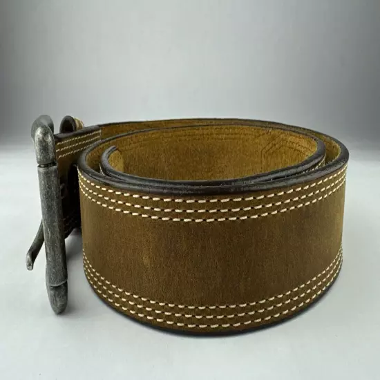 Chippewa Men's Leather Belt CEDAR CREEK Size 36 USA C00048 Tan Triple Stitch