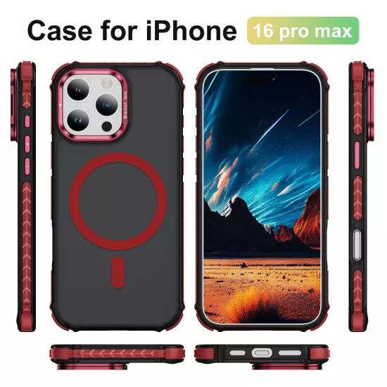 Shockproof Camera Stand Mag Safe Case For iPhone 16 15 14 Plus 13 12 Pro Max