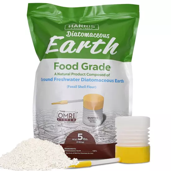 Diatomaceous Earth Food Grade, 5Lb with Powder Duster Included in the Bag