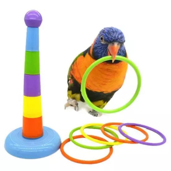 Pet Educational Shopping Cart Training Rings Skateboard Stand Perch