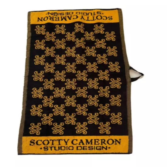 Scotty Cameron Towel Yellow & Black Monogram Argyle