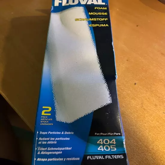 Fluval Foam Filter Blocks for 404/405/406 - 2 pk NEW OLD STOCK BOX CRUSH SALE