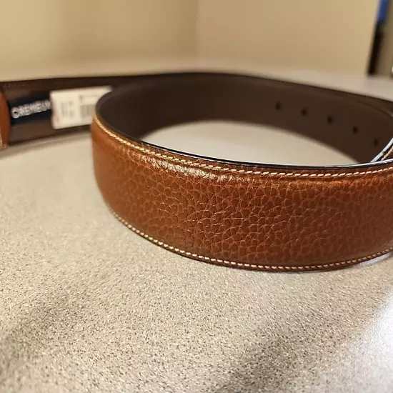 Cremieux Brown Leather Belt Size 38