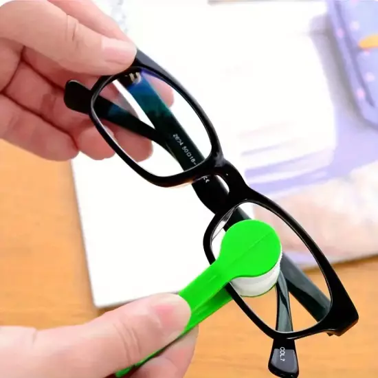 1pc Portable Multifunctional Microfiber Glasses Sunglasses Cleaning Brush