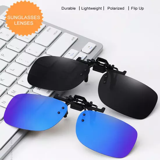 Polarized Unisex Clip On Flip Up Sunglasses for Men Women UV Protection Glasses