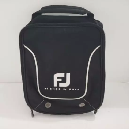 FootJoy Genuine Golf Shoe Bag Zipped Sports Bag Shoes Carry Case FJ Logo Black