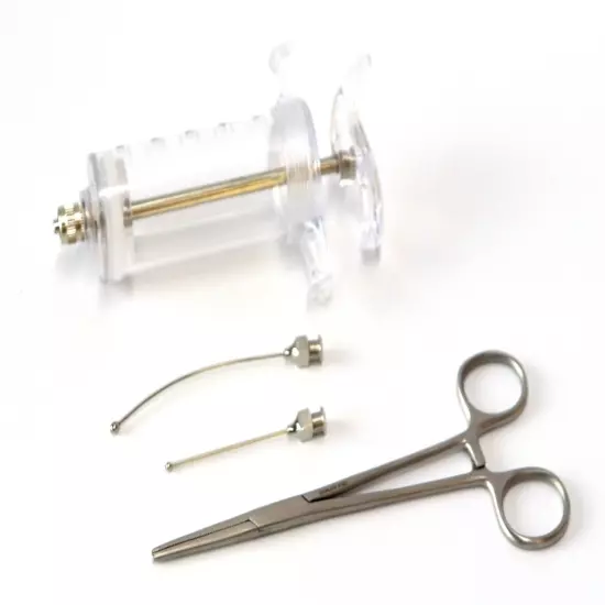 Bird Feeder Syringe Kit: Precision Feeding with Stainless Steel Tubing & Forceps