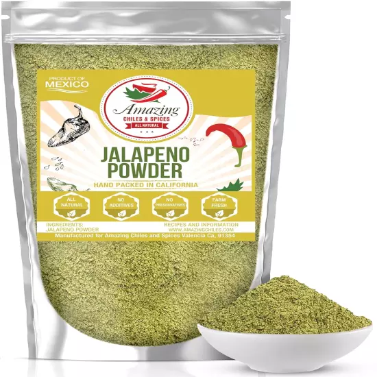 Jalapeno Powder Seasoning 4Oz – Natural and Premium. Great for Chili, Salsa, Spi