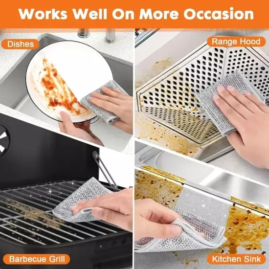 Double-Sided Metal Wire Dishcloth Towel