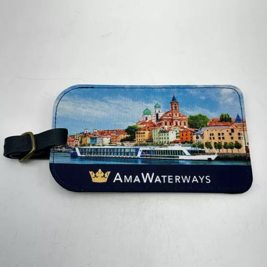 AMA Waterways Pouch & Luggage ID Tag River Cruise Makeup Bag Zippered Set of 3