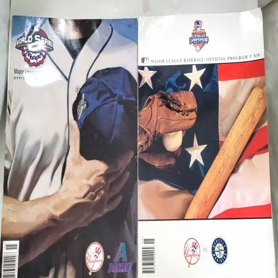 Set of 2 - 2001 World Series Major League Baseball Official Program Magazines