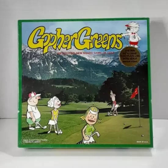 VINTAGE 1993 BEN LIGHTFOOT GOPHER GREENS GOLF BOARD GAME ~BNIP; FACTORY SEALED~