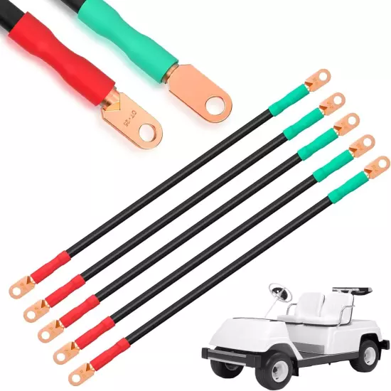 10L0L Golf Cart Battery Cables for Yamaha G2 G8 G9 36V, 4 Gauge 5Pcs 14inch