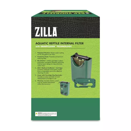 Aquatic Reptile Internal Filter with SmartClean Technology, for Turtles and A...