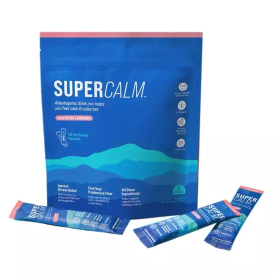 Supercalm$Powdered Drink Mix Supplements for Relaxation & Focus No Sugar NonGMO/