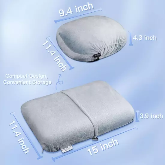 Camping Pillow, Memory Foam Travel Pillow with Storage Bag, Backpacking, Airplan