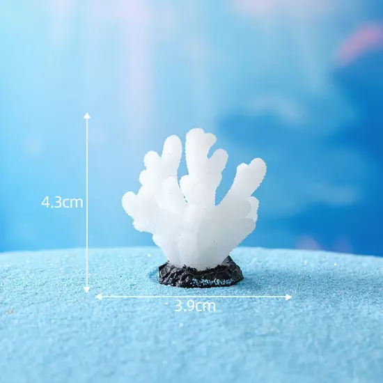 Cute Micro Colorful Artificial Coral Mermaid Resin Ornament Fish Tank Decorat Sn