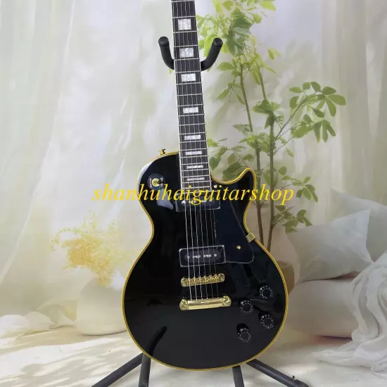 Vintage Custom 1956 Les Paul Electric Guitar Black Beauty Limited time offer