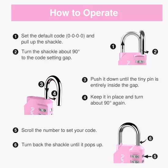 1 Pack Combination Lock 4 Digit Locker Lock Outdoor Waterproof Padlock for Schoo