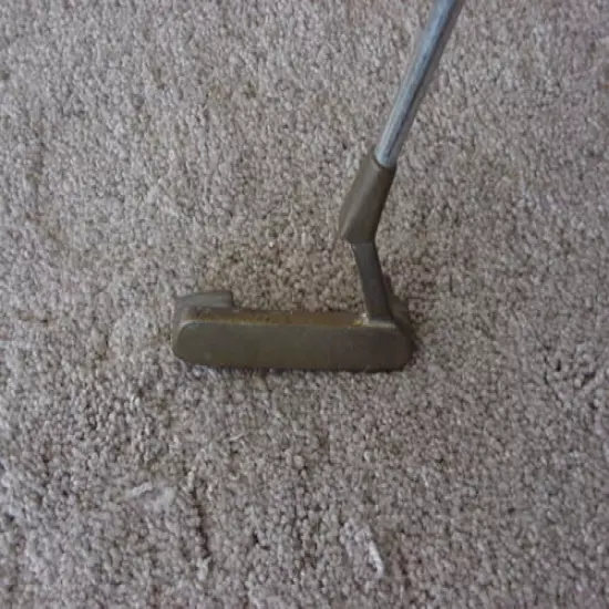 VINTAGE FRANK JOHNSON XVI BRASS PUTTER ANSER STYLE VERY RARE GOOD CONDITION