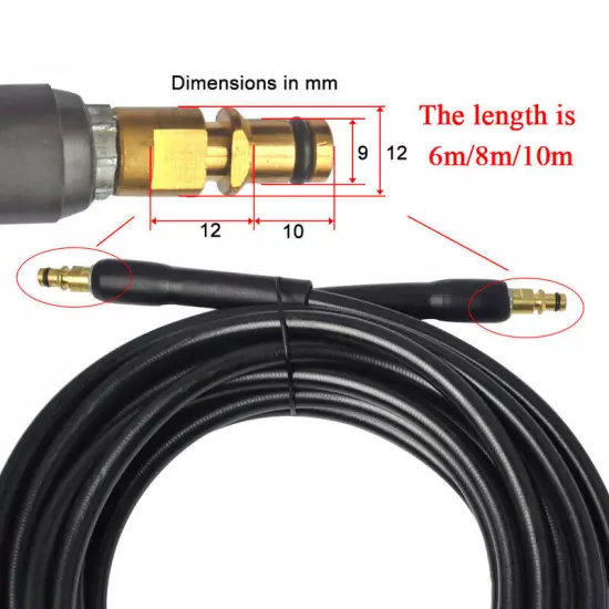 10M High-Pressure Washer Hose compatible Karcher K2, K3, K4, K5, and K7