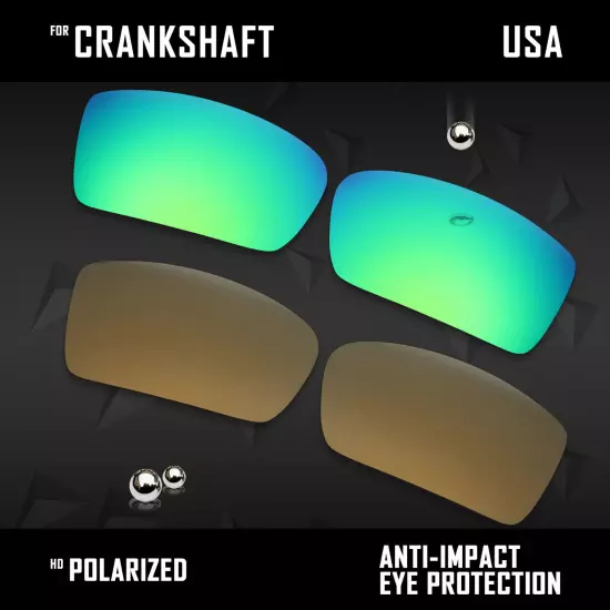 Anti Scratch Polarized Replacement Lenses for-Oakley Crankshaft OO9239 Options