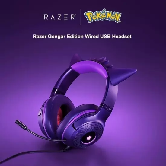 Razer x Pokémon Gengar Wired Headset Headphone Limited Edition Gift