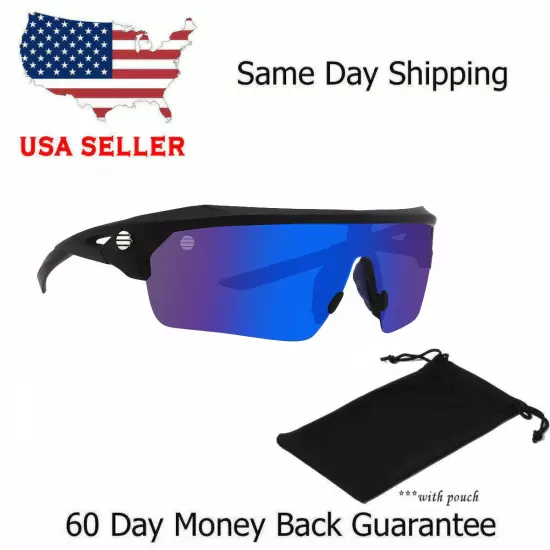 Half Frame Premium Sport Polarized Sunglasses New Wrap Around USA