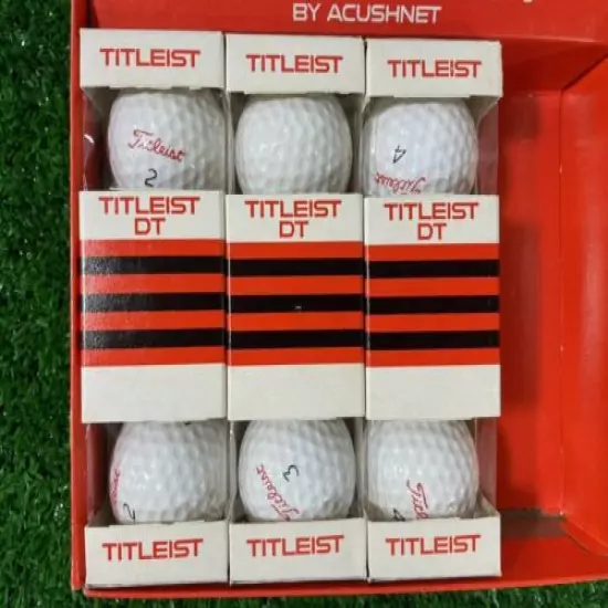 3 Sleeves of Vintage Titleist Acushnet DT Golf Balls - 9 Balls Total NEW