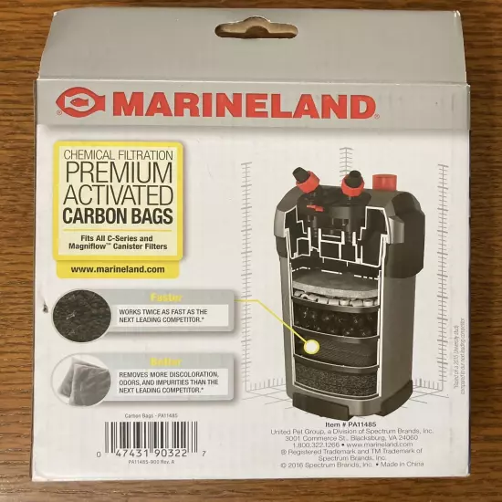 Marineland Activated Carbon Bags C-Series Canister Filters Rite-Size S/T, 2 pk