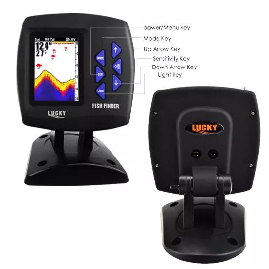 LUCKY Fish Finder 980ft Wireless Remote Control Color LCD Boat Fishing Locator