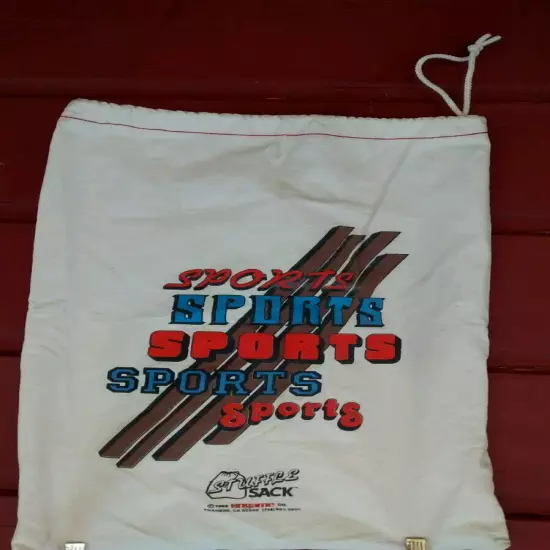 SAC sports MENs SPORTS Bag PRINTED SILKSCREEN 80s 1982 sack stuffle