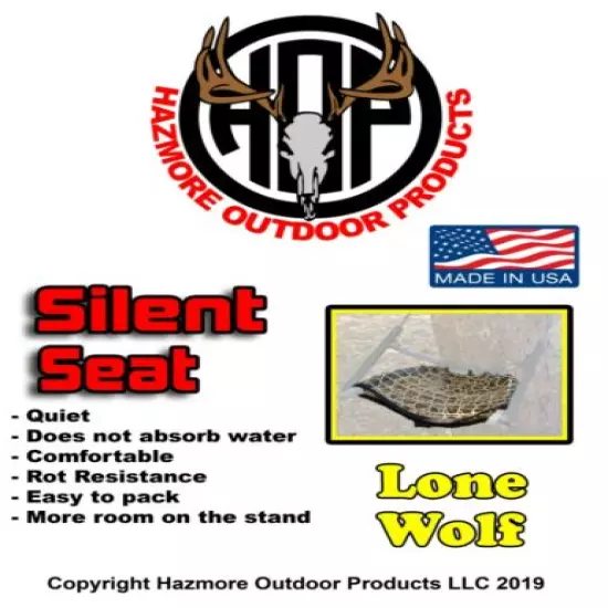 Hazmore Silent Seat replacement tree stand seat for Lone Wolf tree stand