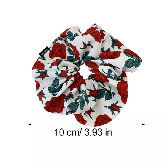 Floral Printed Hair High Elastic Large Intestine Hair Ring G4P3 ио