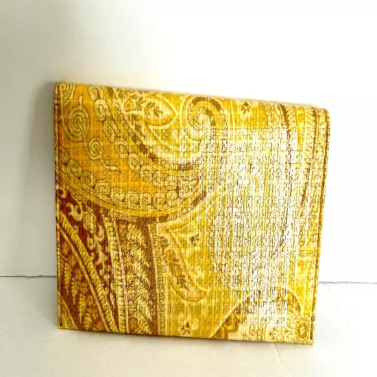 Etro NWT Yellow Etro Print Coated Fabric Envelope Clutch Bag Pouch Retail $390