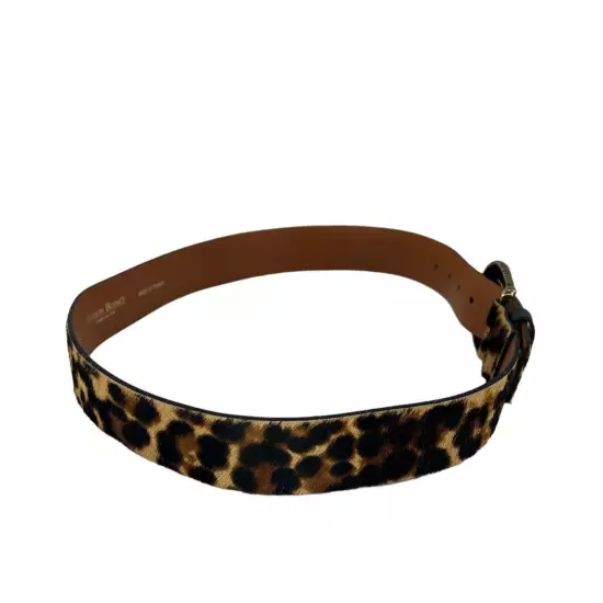 Maison Boinet Leopard Printed Calf Hair Belt Size 85; US 4-6