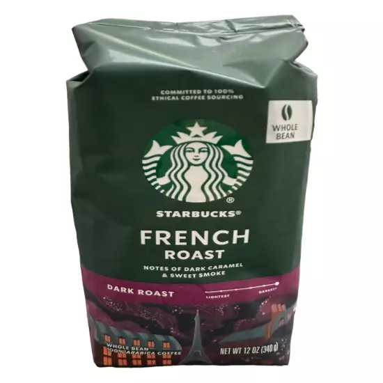 Starbucks Dark Roast Whole Bean Coffee french Roast 100% Arabica 6bag Exp 8/25