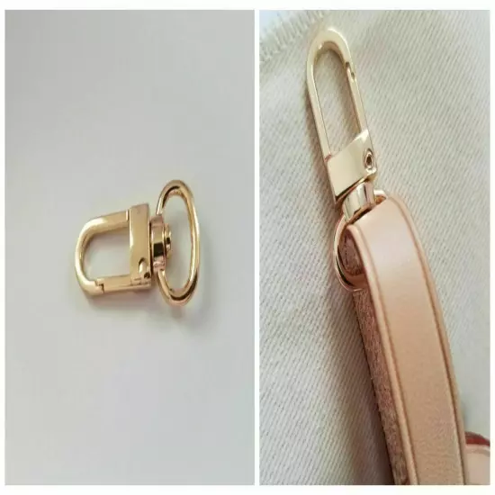 (2) Luggage Tag Swivel Hook for Louis Vuitton ,Bag Charm, Name Tag Clasp LV GOLD