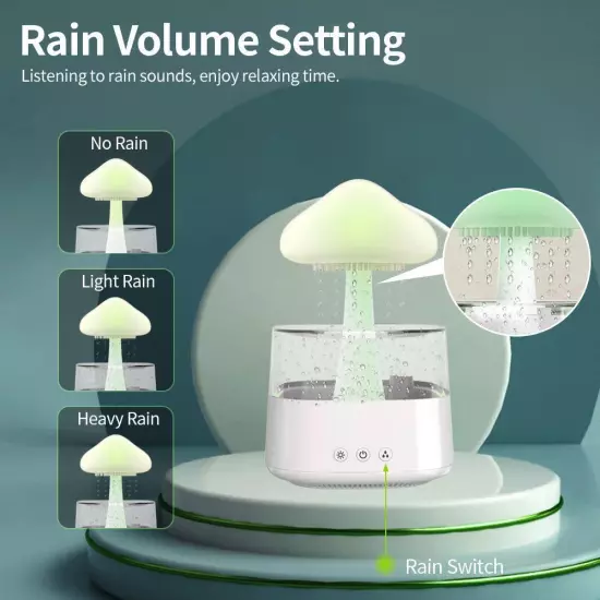 Humidification Colorful Lamp Relax Cloud Rain Diffuser Humidifier Raindrop