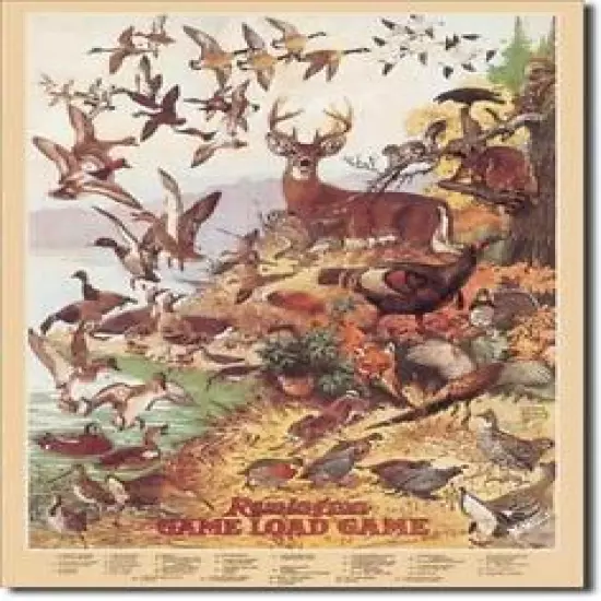 Remington Game Load Ducks Deer Turkeys Quail Pheasant Tin Metal Sign Made In USA