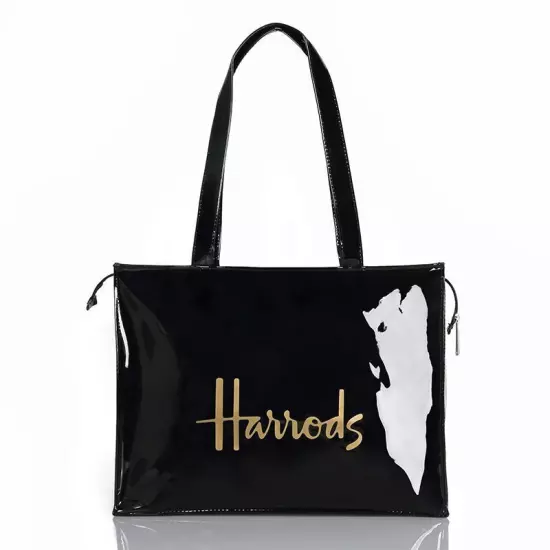 Women PVC Waterproof Shopping Storage Harrods London Shoulder Bag Large Handbags