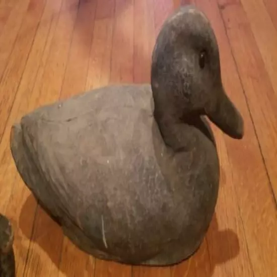 Carry-Lite paper-mache Duck decoy Wood Bottom Glass Eyes