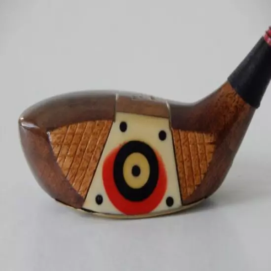 VINTAGE REFINISHED THE DYKE GOLF CLUB ENGLAND Fancy Face Brassie Golf Club 1920s