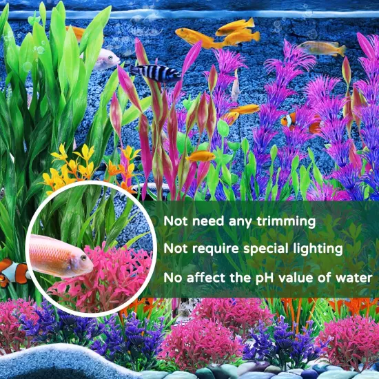 Fish Tank Decorations , 20Pcs Aquarium Decorations Plastic