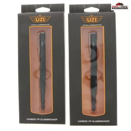 (2) UZI Glassbreaker Pen Multi-Tool UZI-TACPEN5-BK ~ New